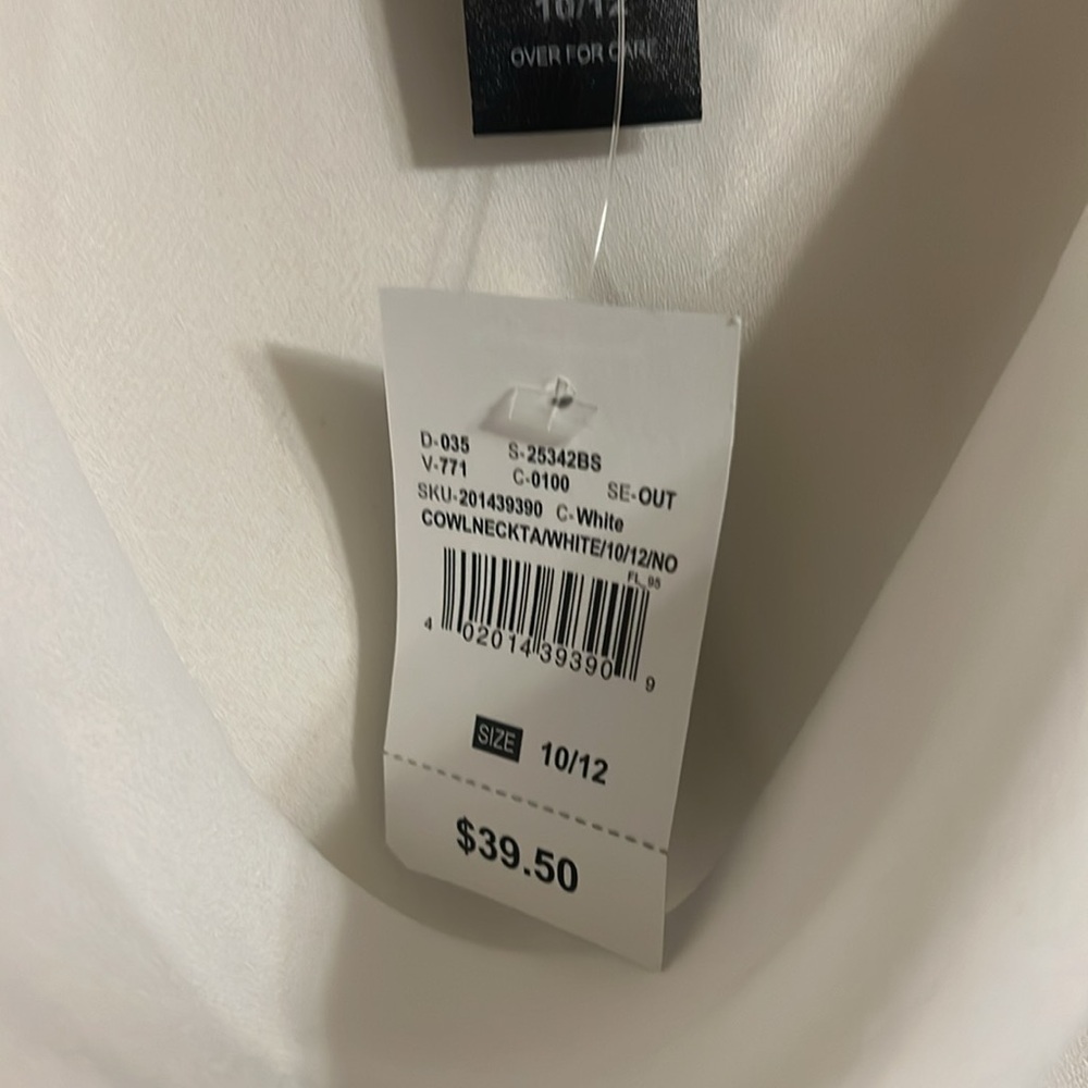 NWT COWLNECK, sheer camisole from a smoke/pet free home. Nice to wear alone. - Picture 2 of 3